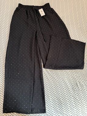 Othr Black Wide-Leg Polka Dot Pants